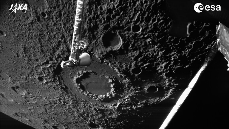 Blick auf Merkur von der Raumsonde aus