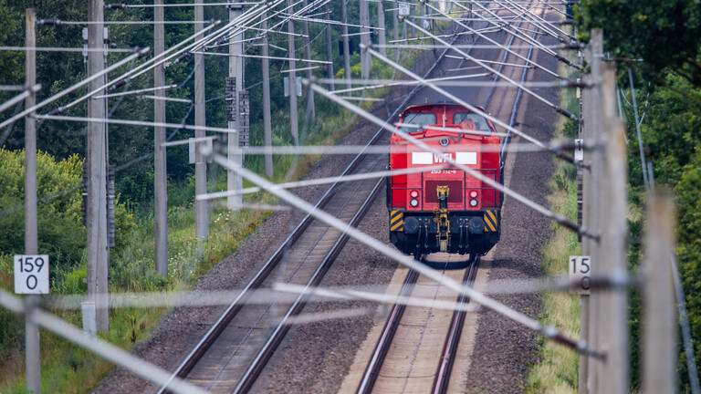Eine einzelne Diesellok