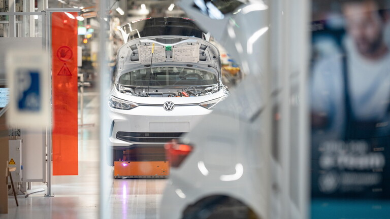 Produktion des E-Auto-Modells ID.3 im Werk Zwickau