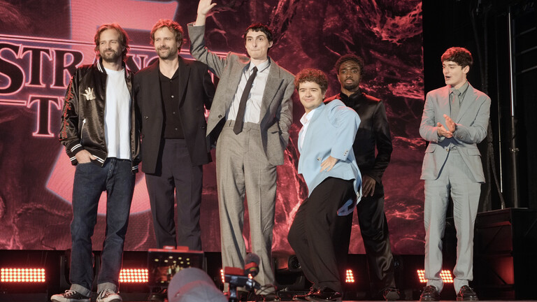 Der Cast und die Autoren der Serie "Stranger Things" bei einem Pressetermin