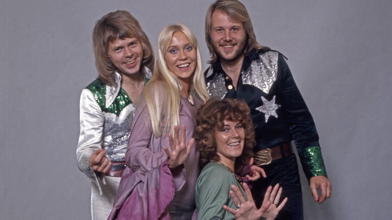 Studioaufnahme der schwedischen Popgruppe ABBA, Deutschland 1970er Jahre