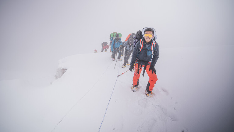 Bergsteiger auf dem Mount Everest