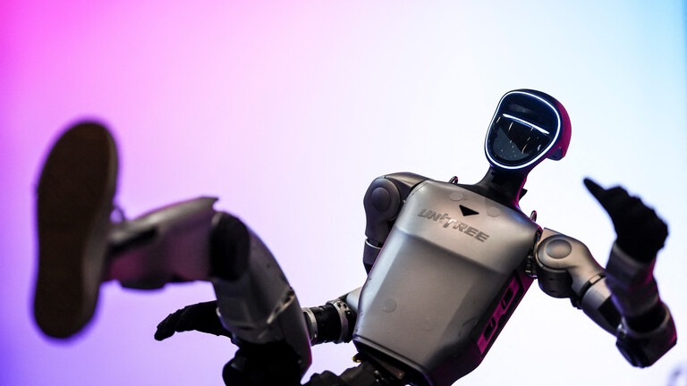 Humanoider Roboter von Unitree bei der Artificial Superintelligence Alliance in Lissabon im November 2025.