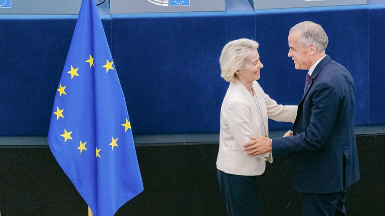EU-Kommissions-Präsidentin Ursula von der Leyen und der kanadische Premierminister Mark Carney.