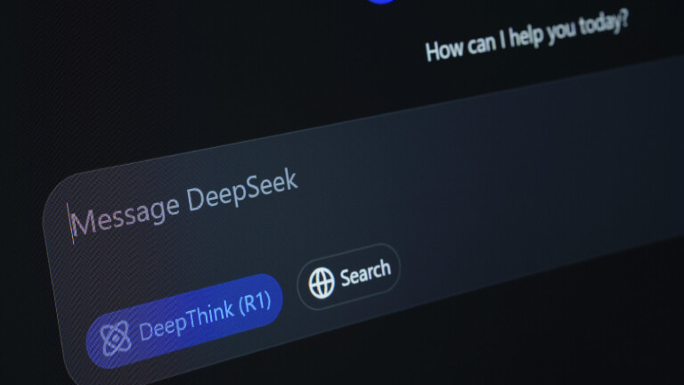 Deepseek auf einem Laptop-Bildschirm