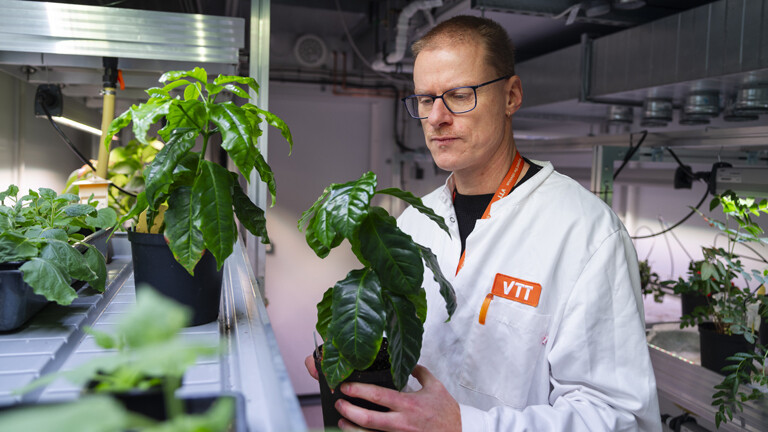 Biotechnologe Heiko Rischer im Labor im VTT Technical Research Centre of Finland in Espoo