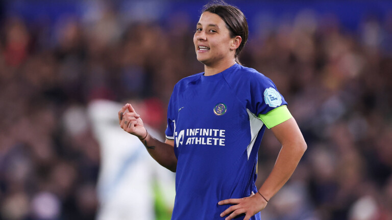Sie spielt für Chelsea und verdient ganz ordentlich: Sam Kerr beim Match gegen den FC Paris am 23. November 2023 in London