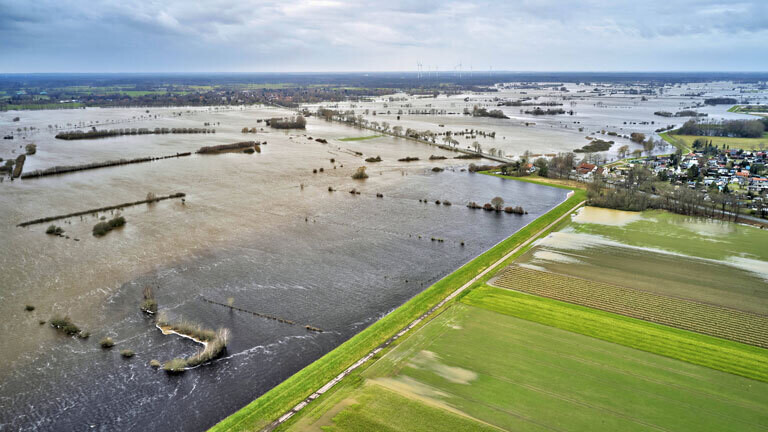 Hochwasser an der Aller