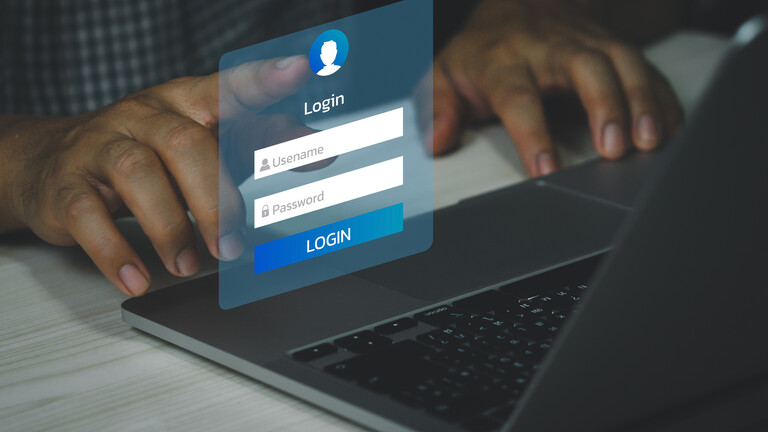 Symbolbild: Login-Vorgang im Netz