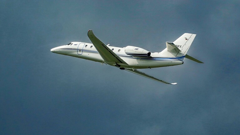 Privatjet in der Luft