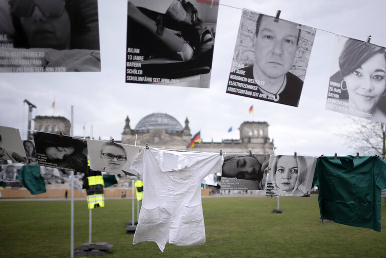 Protestaktion für Long-Covid-Betroffene