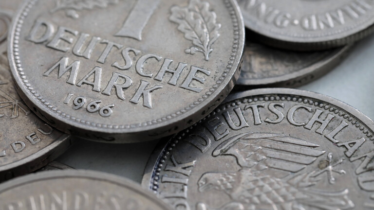 1-Mark-Stück. Eine Deutsche Mark (DM), Münze, Geldmünze