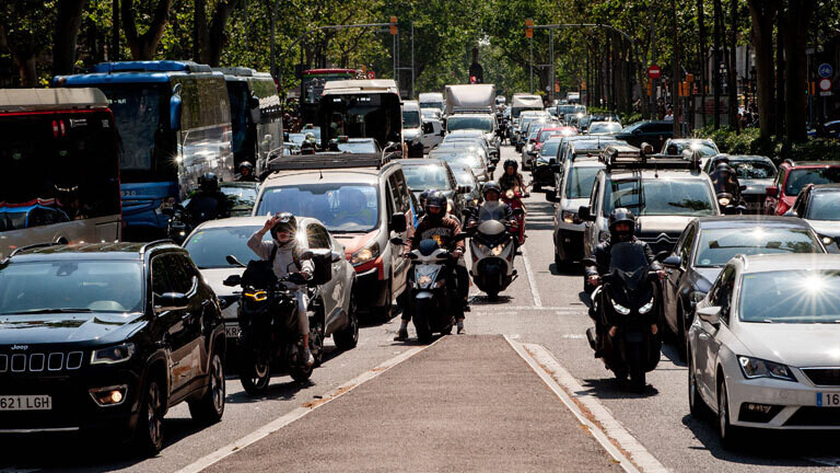 Verkehrsstau in Barcelona