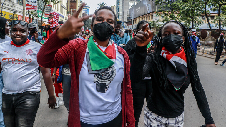 Kenianische Mitglieder der Protestbewegung "Generation Z"