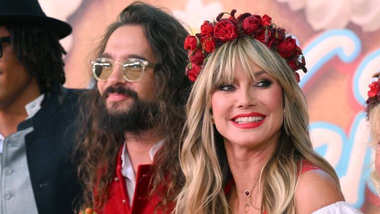 Heidi Klum mit Mann Tom Kaulitz im Hofbräuhaus in München am 18. September 2025