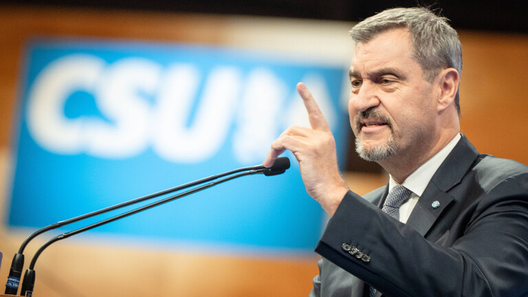 CSU-Parteivorsitzender Markus Söder beim CSU-Parteitag