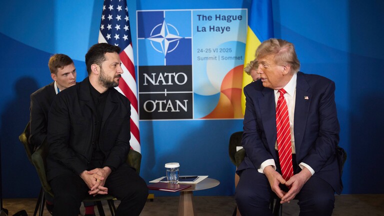 Absprachen des ukrainischen Präsidenten Wolodymyr Selenskyj und des US-Präsidenten Donald Trump beim NATO-Gipfel 2025 in Den Haag, Niederlande